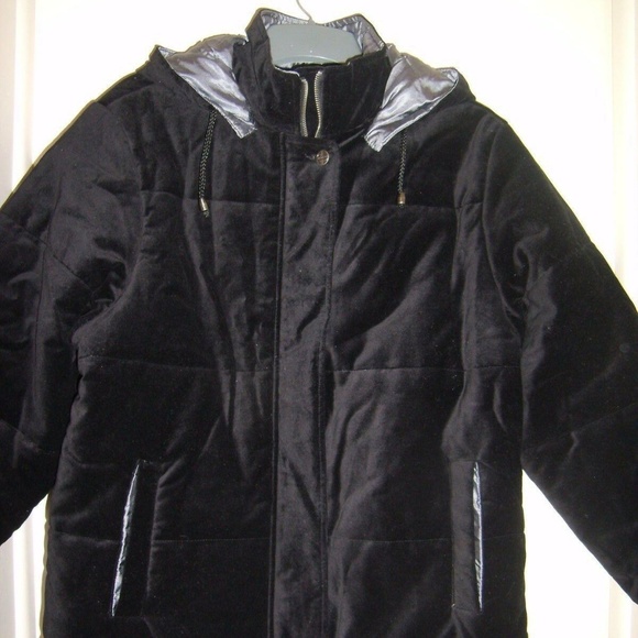 Vintage Drawstring Hood Snap Coat Jacket